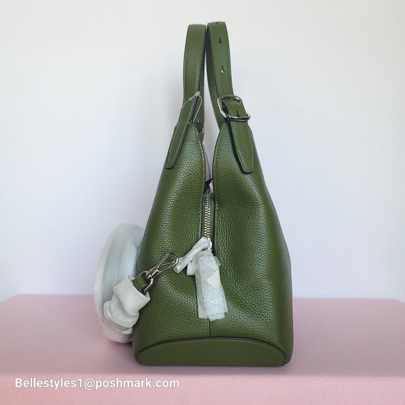 KATE SPADE Deco MEDIUM Pebbled Leather Crossbody Tote Bag- Jungle Vine⭐ - Picture 8 of 16